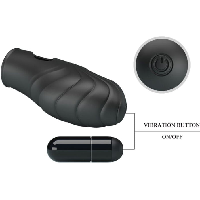 PRETTY LOVE - LICH SILICONE FINGER VIBRATOR BLACK