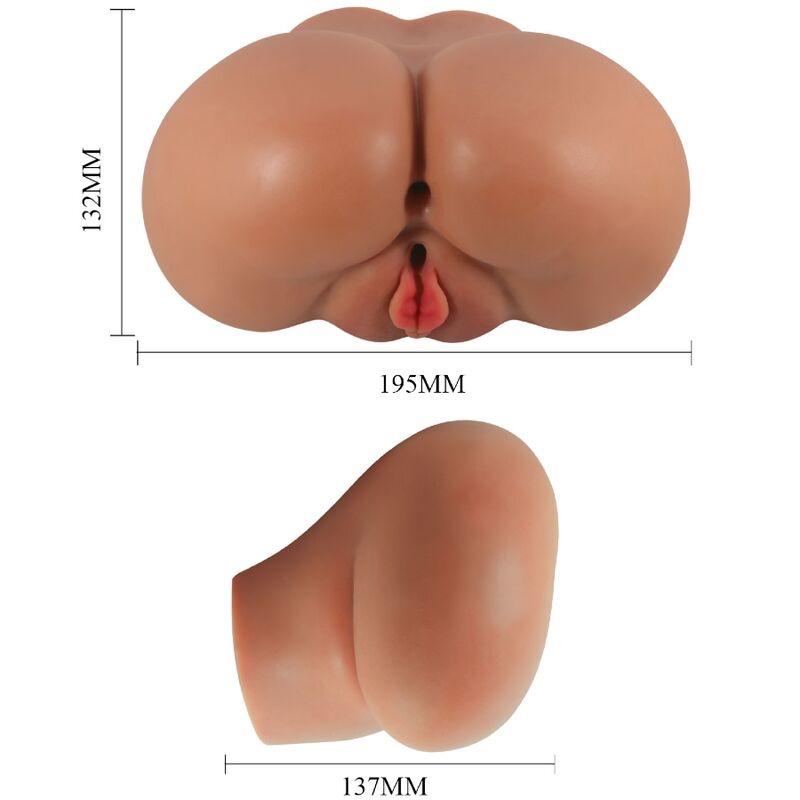 CRAZY BULL - LUNA VIBRATORRÖV MED REALISTISK VAGINA OCH ANUS FJÄRRKONTROLL