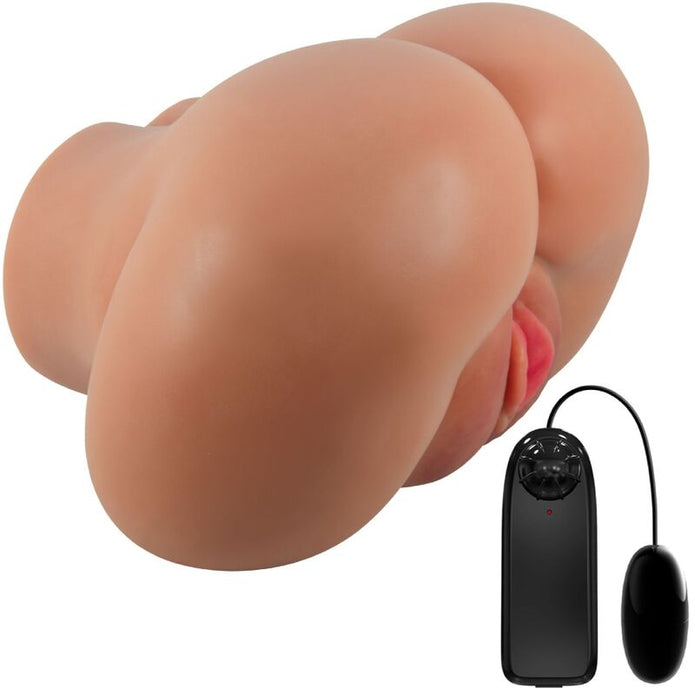 CRAZY BULL - LUNA VIBRATORRÖV MED REALISTISK VAGINA OCH ANUS FJÄRRKONTROLL