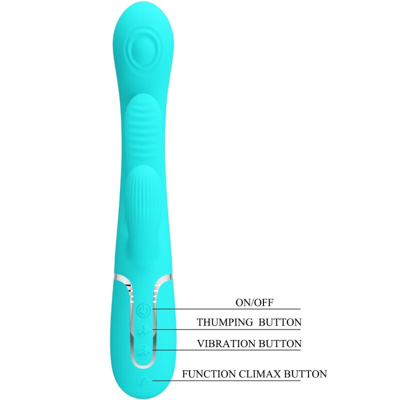 PRETTY LOVE - Triple Rabbit 3-in-1 vibraattori, sininen