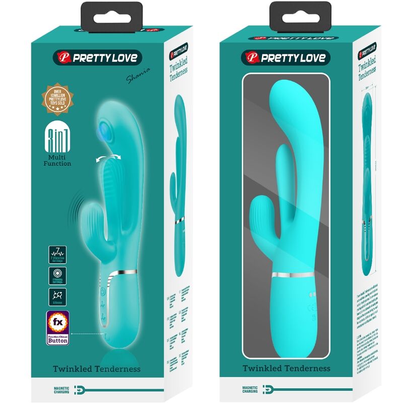 PRETTY LOVE - Triple Rabbit 3-in-1 vibraattori, sininen