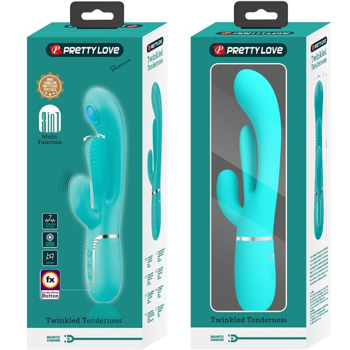 PRETTY LOVE - Triple Rabbit 3-in-1 vibraattori, sininen