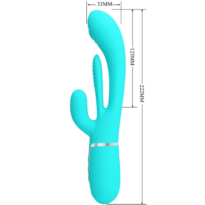 PRETTY LOVE - Triple Rabbit 3-in-1 vibraattori, sininen