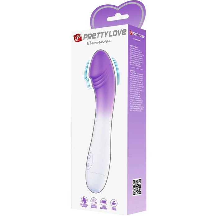 PRETTY LOVE - Elemental G-pistevibraattori 30 värinätoiminnolla, violetti