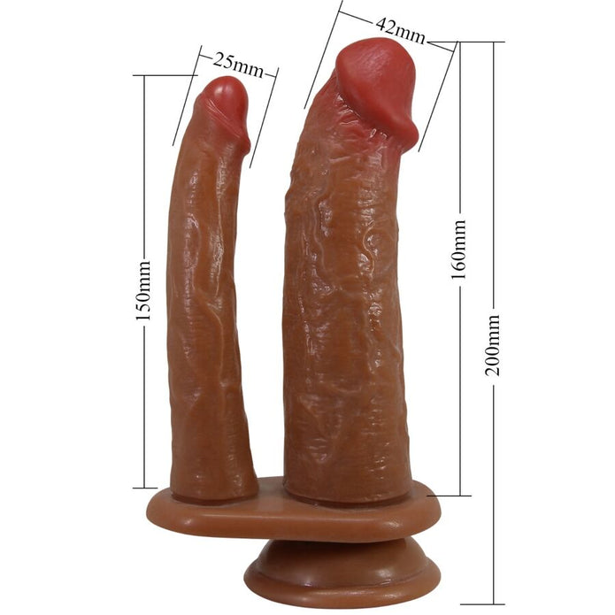 PRETTY LOVE - Goran - realistinen kaksipäinen dildo