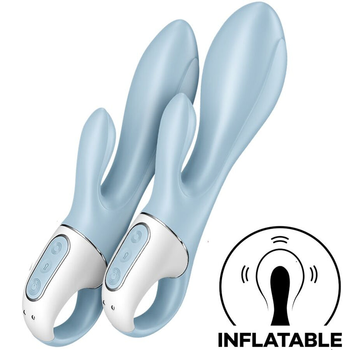 SATISFYER - AIR PUMP BUNNY 1 INFLATABLE RABBIT VIBRATOR BLUE