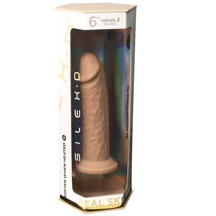 SILEXD - REALISTISK PENISMODELL 2 TERMOREAKTIV SILIKON 15,4 CM