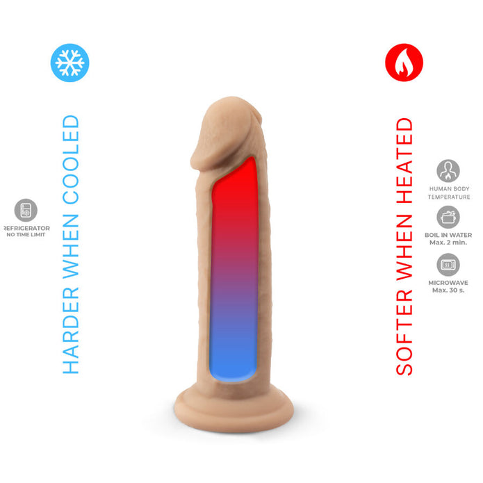 SILEXD - REALISTISK PENISMODELL 2 TERMOREAKTIV SILIKON 15,4 CM