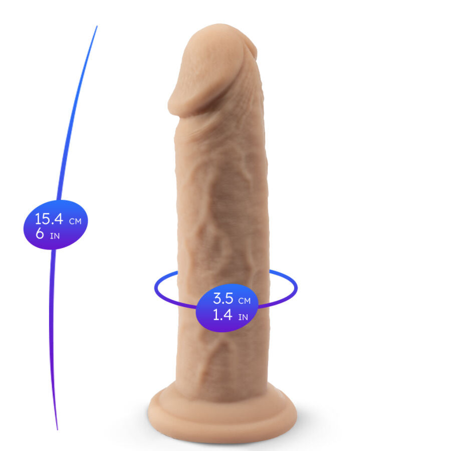 SILEXD - REALISTISK PENISMODELL 2 TERMOREAKTIV SILIKON 15,4 CM