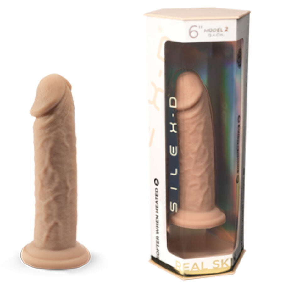 SILEXD - REALISTISK PENISMODELL 2 TERMOREAKTIV SILIKON 15,4 CM