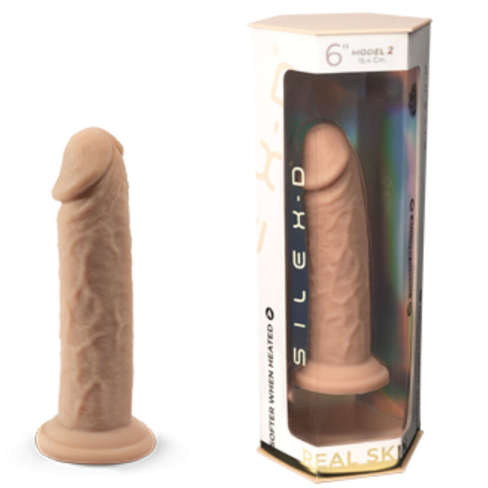 SILEXD - REALISTISK PENISMODELL 2 TERMOREAKTIV SILIKON 15,4 CM
