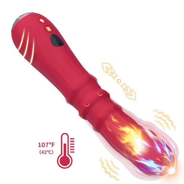 ARMONY - TERMO-JUSTERBAR PUNKT A STIMULATOR VIBRATOR DILDO RÖD