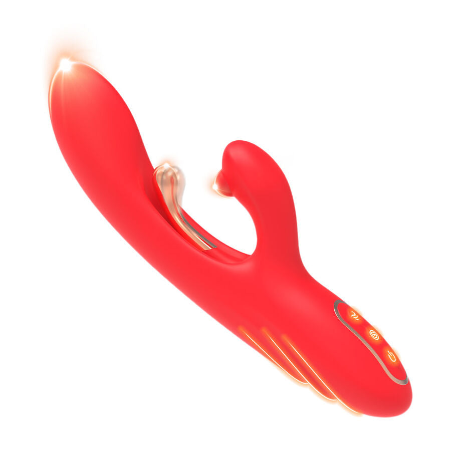 ARMONY - G-PUNKT- OCH KLITORISSTIMULATORVIBRATOR MED OSCILLERANDE TUNGA RÖD