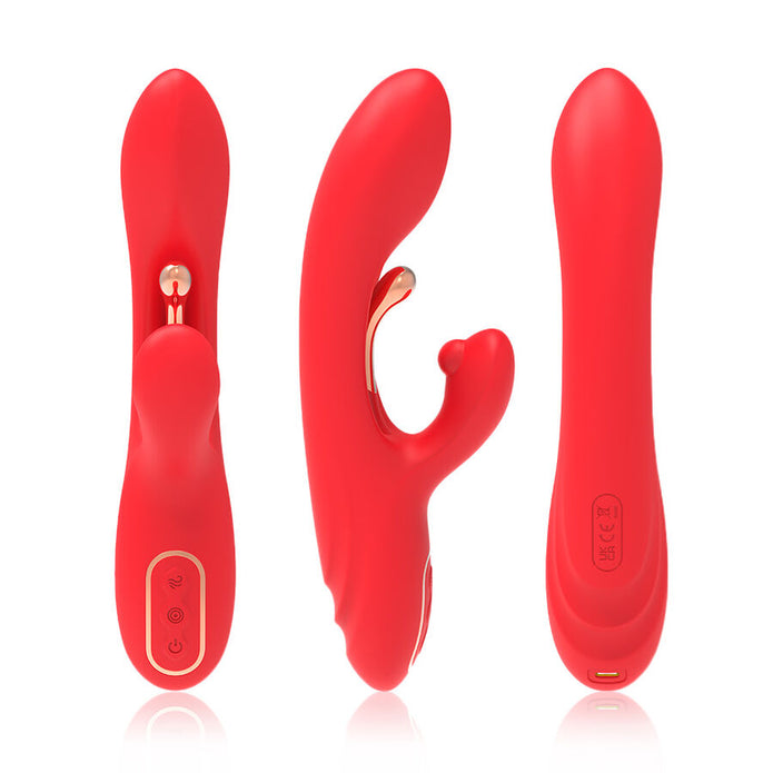 ARMONY - G-PUNKT- OCH KLITORISSTIMULATORVIBRATOR MED OSCILLERANDE TUNGA RÖD