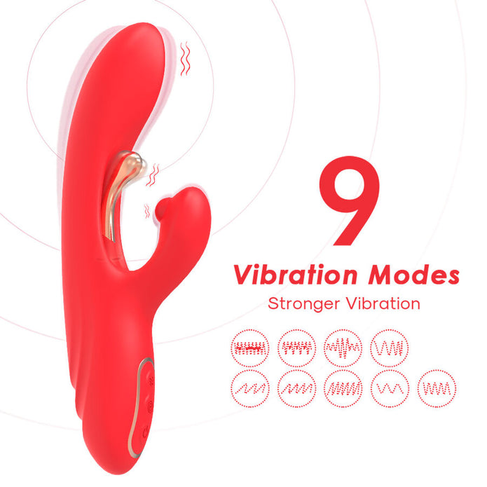 ARMONY - G-PUNKT- OCH KLITORISSTIMULATORVIBRATOR MED OSCILLERANDE TUNGA RÖD