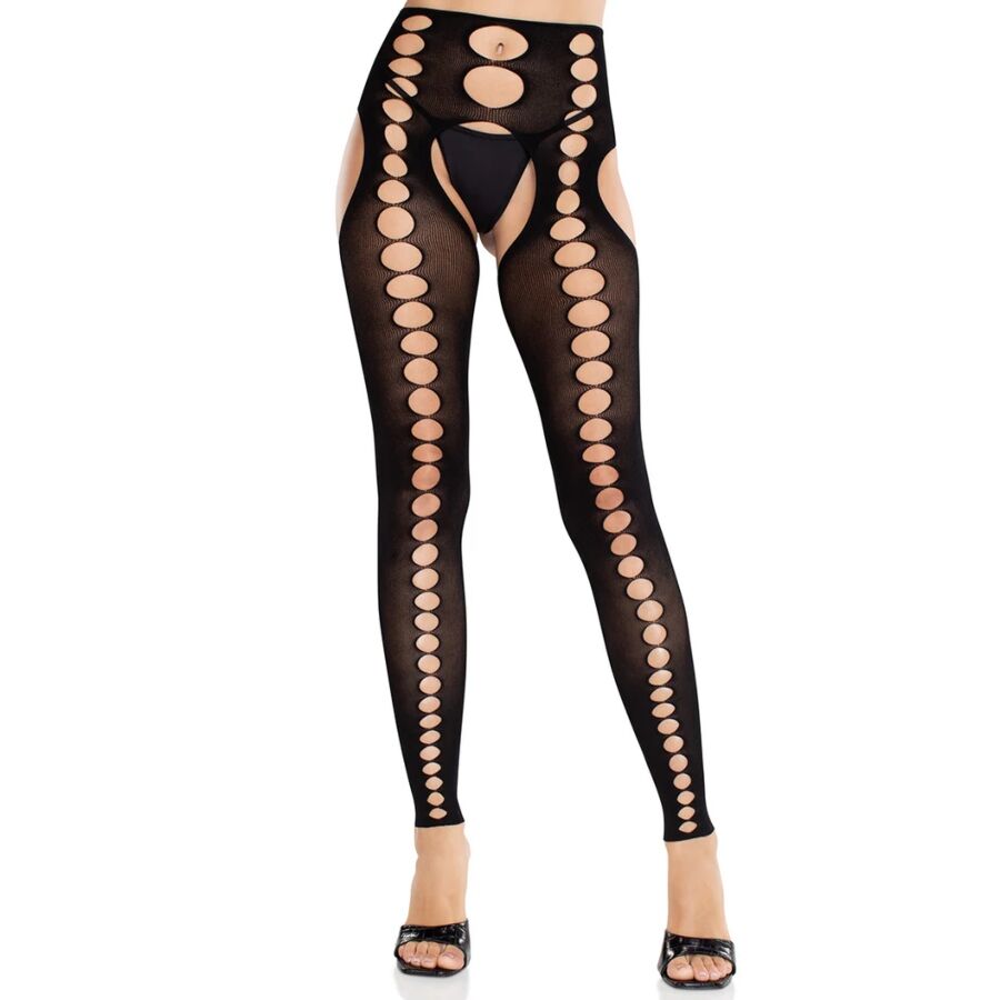 LEG AVENUE – mustat verkkosukkahousut