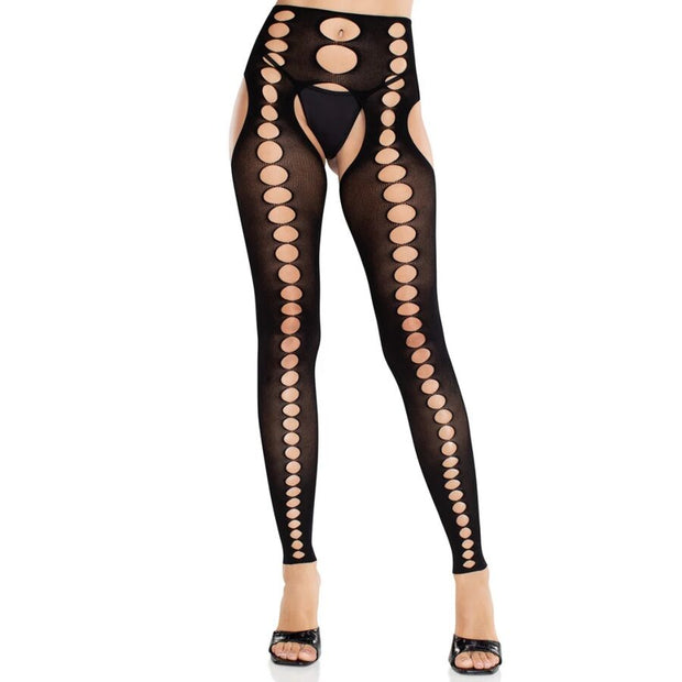 LEG AVENUE – mustat verkkosukkahousut