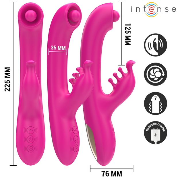 INTENSE -  Rabbit vibraattori, 22,5 cm pinkki