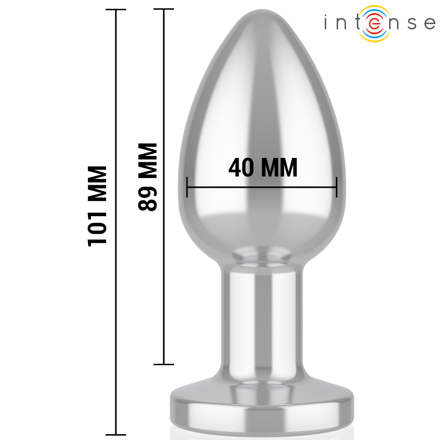 INTENS - ANAPPLUGG 10 VIBRATIONER METALL MED FJÄRRKONTROLL L