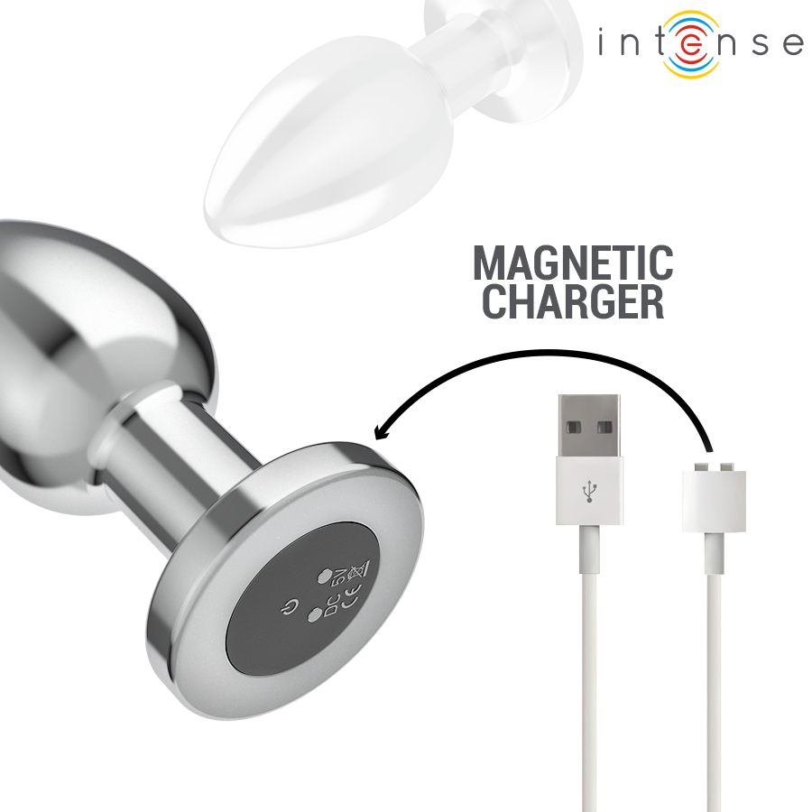 INTENS - ANAPPLUGG 10 VIBRATIONER METALL MED FJÄRRKONTROLL L