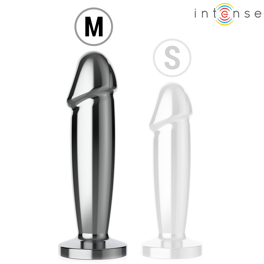 INTENS - ANALPLUGG MED 10 VIBRATIONER METALLDILDO MED FJÄRRKONTROLL M