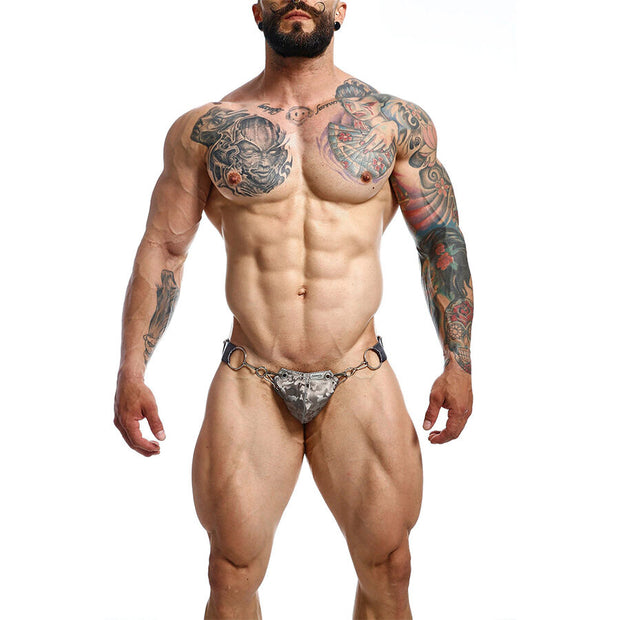 MOB - DNGEON Snap-jockstrap harmaa, One Size