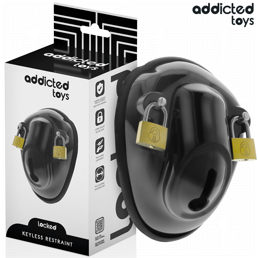 ADDICTED TOYS LOCKED - Shell-tyylinen avaimeton penishäkki 11,5 cm
