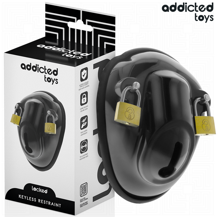 ADDICTED TOYS LOCKED - Shell-tyylinen avaimeton penishäkki 11,5 cm