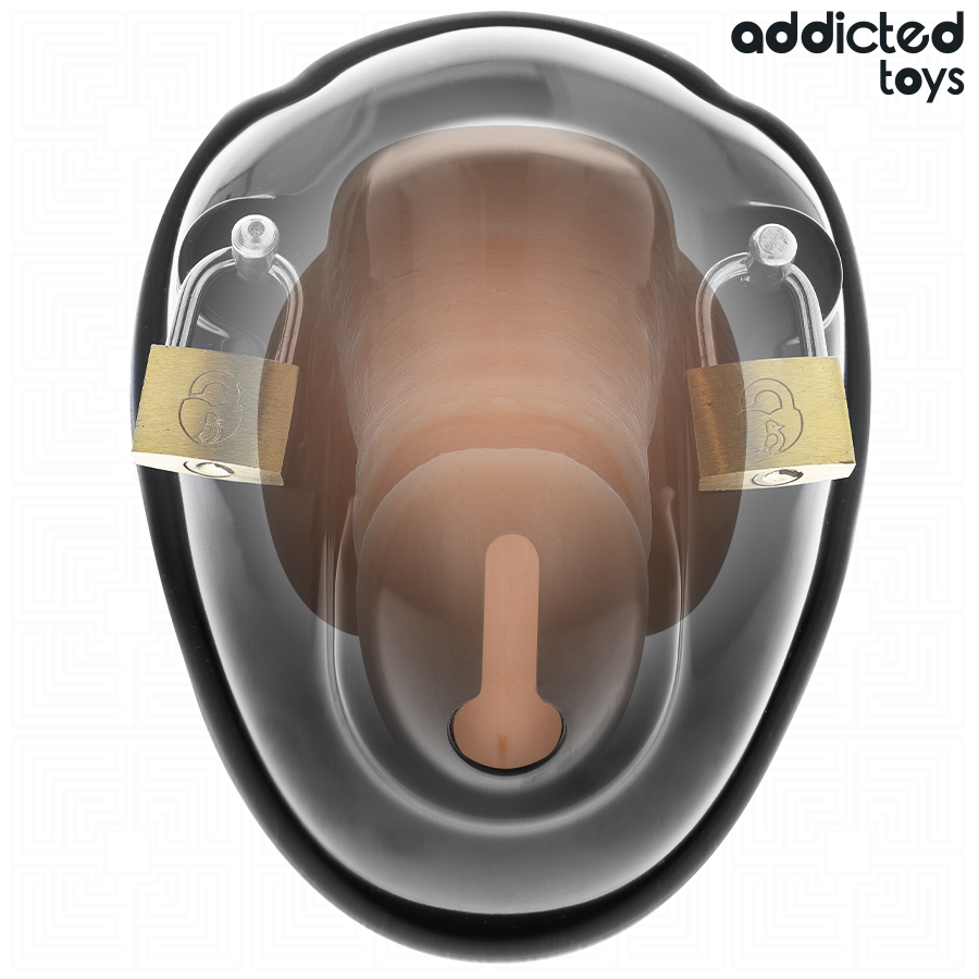 ADDICTED TOYS LOCKED - Shell-tyylinen avaimeton penishäkki 11,5 cm