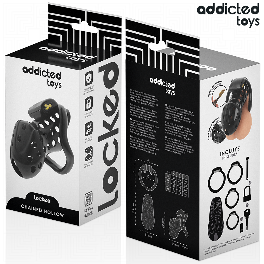 ADDICTED TOYS LOCKED - Ketjullinen ontto penishäkki 10,5 cm