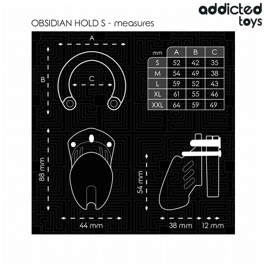 ADDICTED TOYS LÅST - OBSIDIAN PENISKORPA STORLEK S