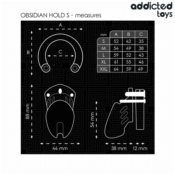 ADDICTED TOYS LÅST - OBSIDIAN PENISKORPA STORLEK S