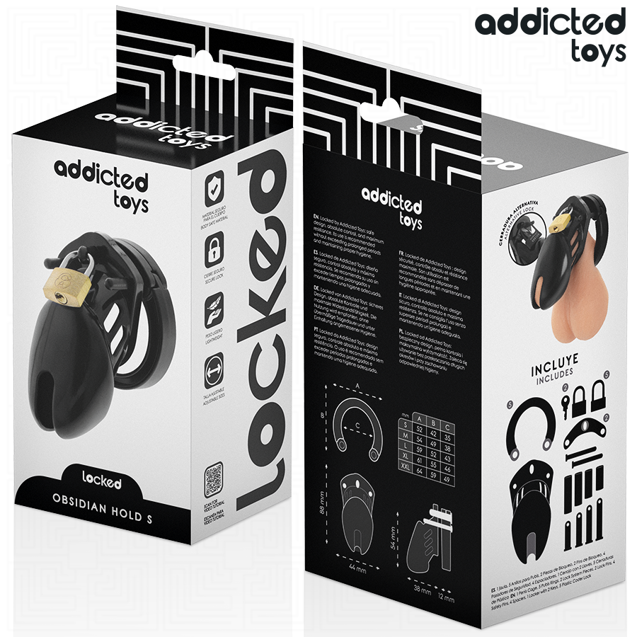 ADDICTED TOYS LÅST - OBSIDIAN PENISKORPA STORLEK S