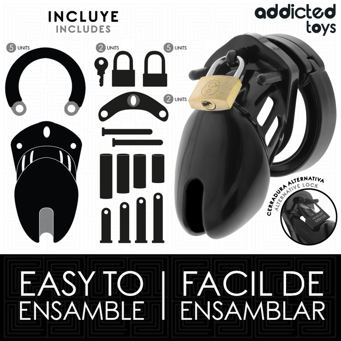 ADDICTED TOYS LÅST - OBSIDIAN PENISKORPA STORLEK S
