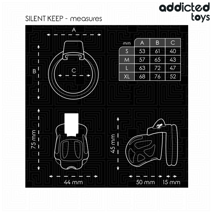 ADDICTED TOYS LOCKED - Silent Keep Penishäkki 7,5 cm