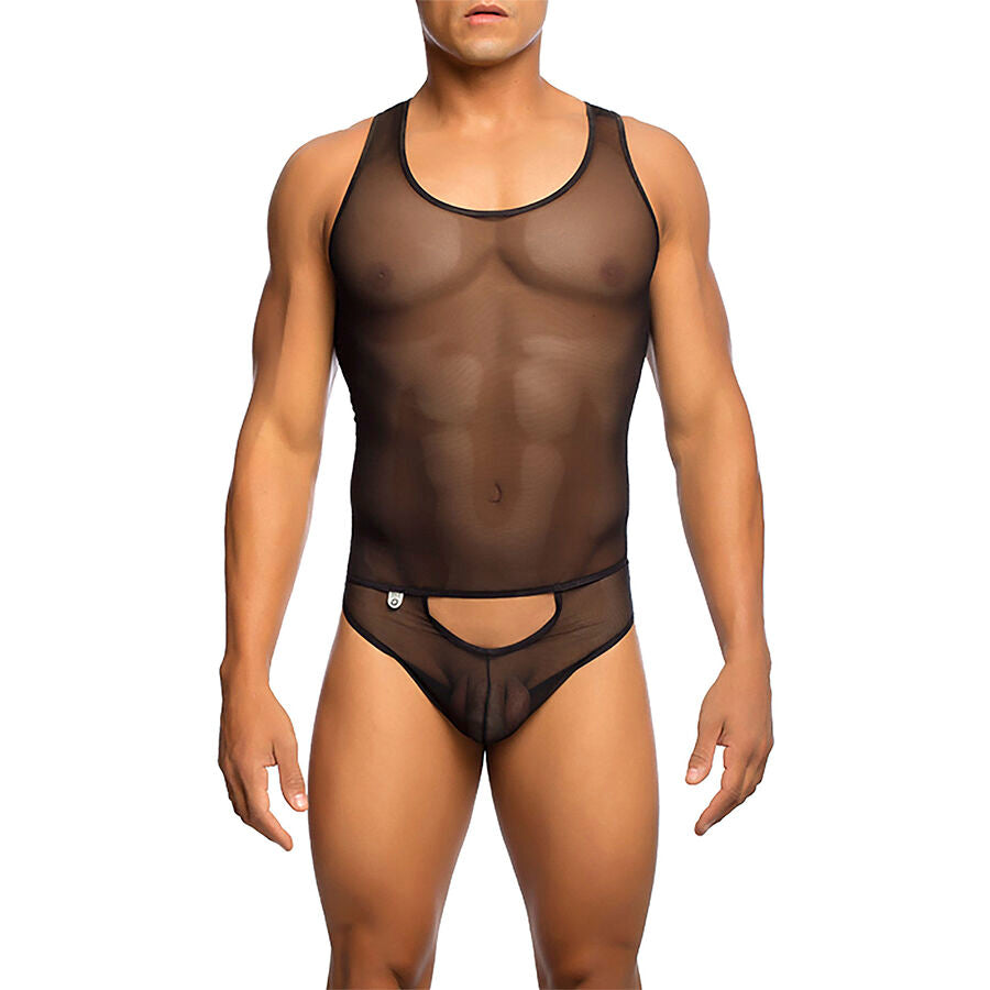 MOB - TRANSPARENT SVART BODYSHIRT STORLEK L/XL