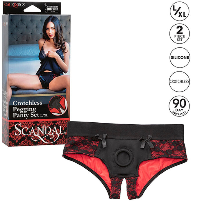 CALEXOTICS - SCANDAL SET AV GRENLÖSA TROSOR MED DILDO STORLEK L/XL