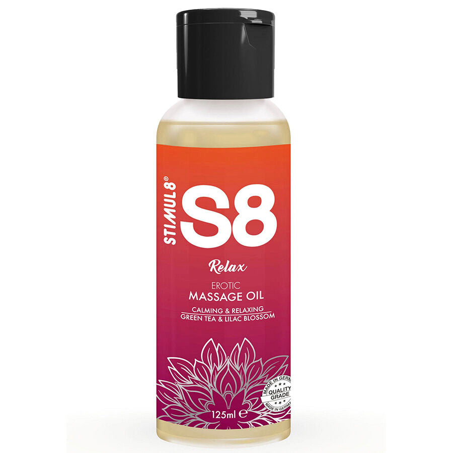 STIMUL8 - S8 RELAX GRÖNT TE MASSAGEOLJA 125 ML