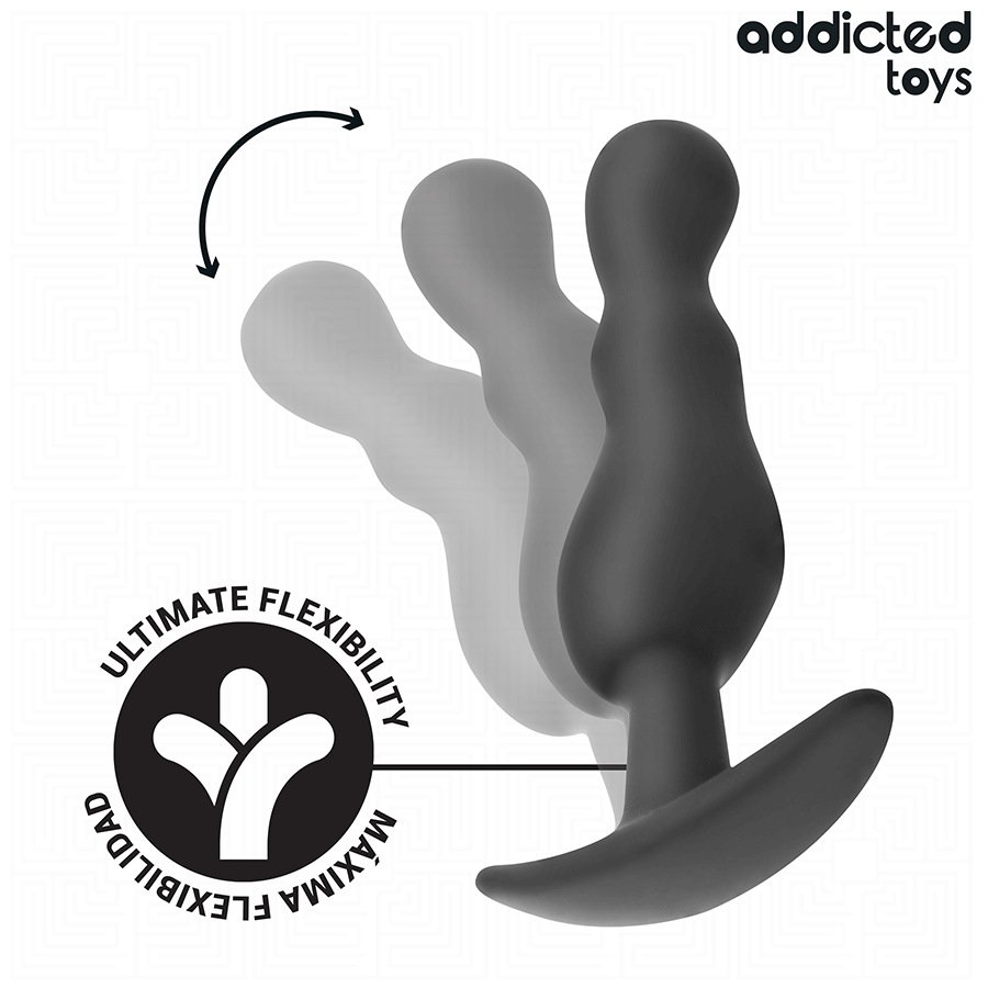 ADDICTED TOYS - SATS MED 3 ANALPLUGGAR I SILIKON MODELL 1
