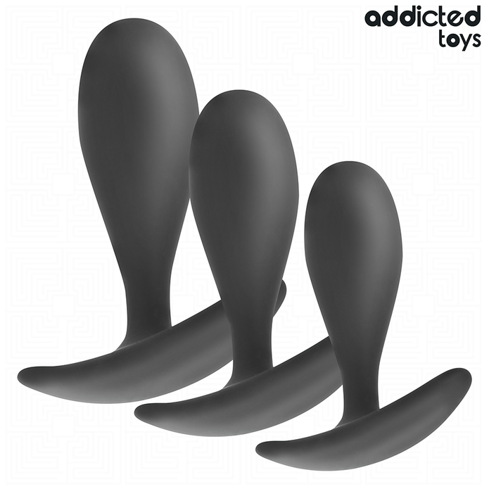 ADDICTED TOYS - 3-osainen silikoninen anaalitappisetti, malli 2