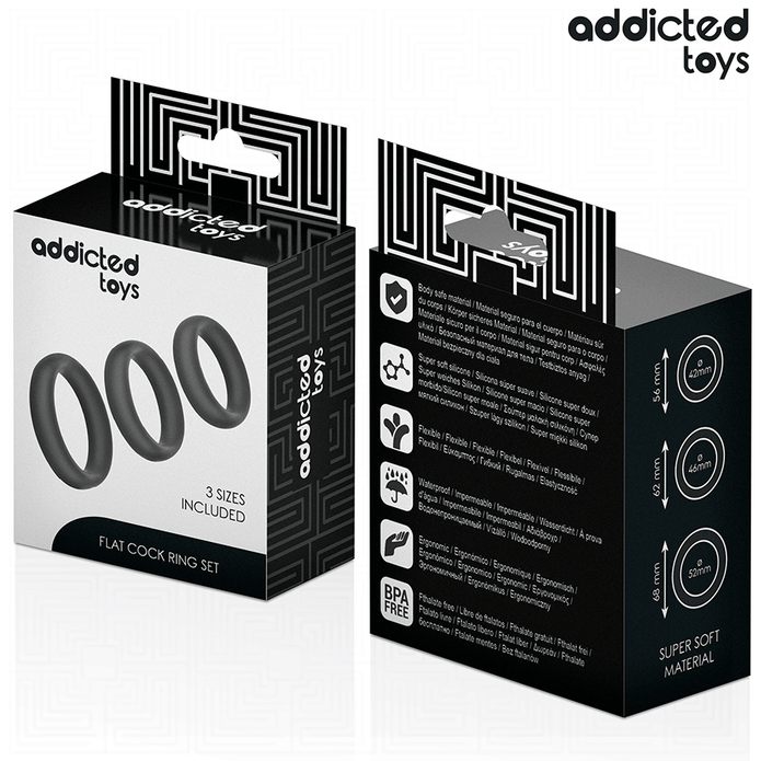 ADDICTED TOYS - UPPSÄTTNING PLATTA SILIKONRINGAR