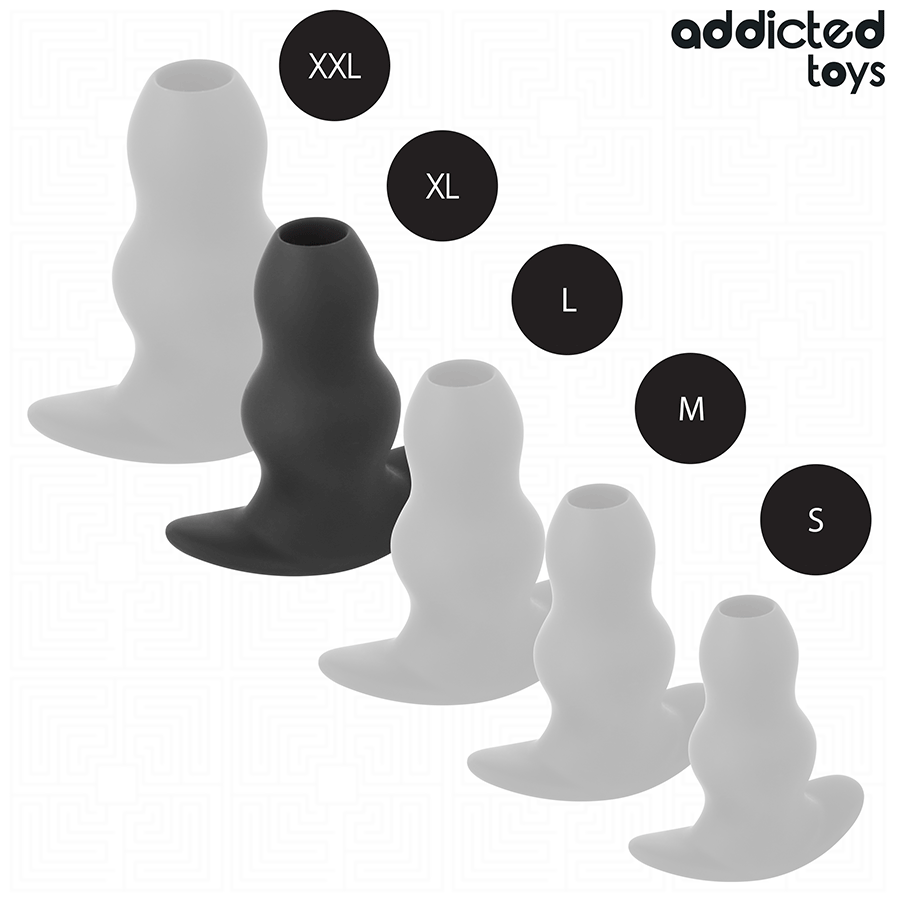 ADDICTED TOYS - KÖNSÖPPNINGSPLUGG I SILIKON, IHÅLIG, STORLEK XL 13,9 CM