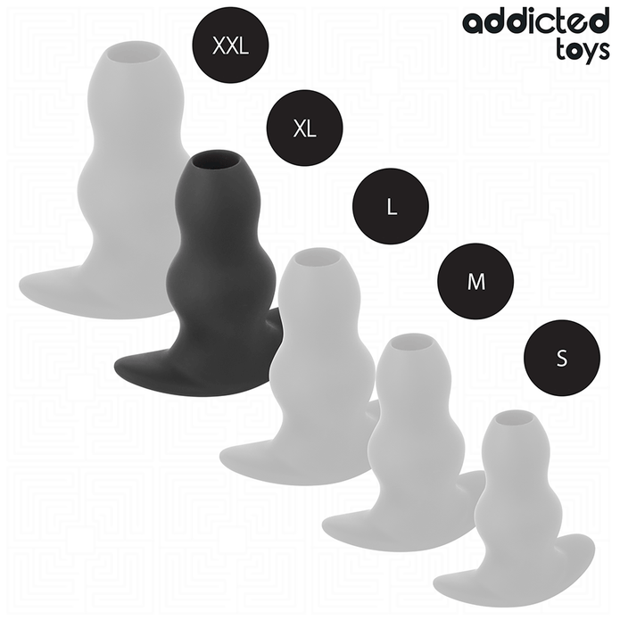 ADDICTED TOYS - KÖNSÖPPNINGSPLUGG I SILIKON, IHÅLIG, STORLEK XL 13,9 CM