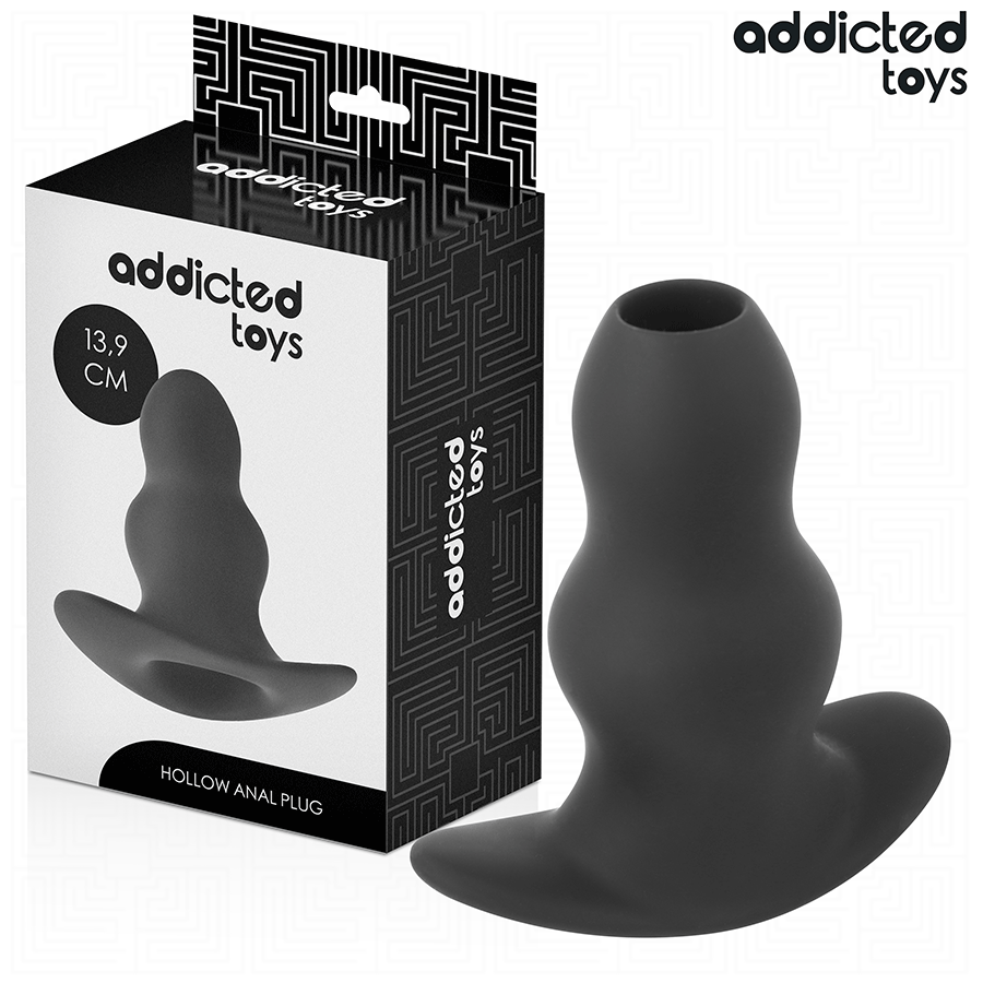 ADDICTED TOYS - KÖNSÖPPNINGSPLUGG I SILIKON, IHÅLIG, STORLEK XL 13,9 CM