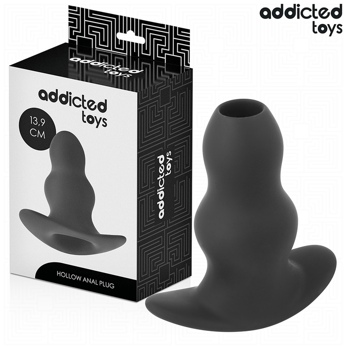 ADDICTED TOYS - KÖNSÖPPNINGSPLUGG I SILIKON, IHÅLIG, STORLEK XL 13,9 CM