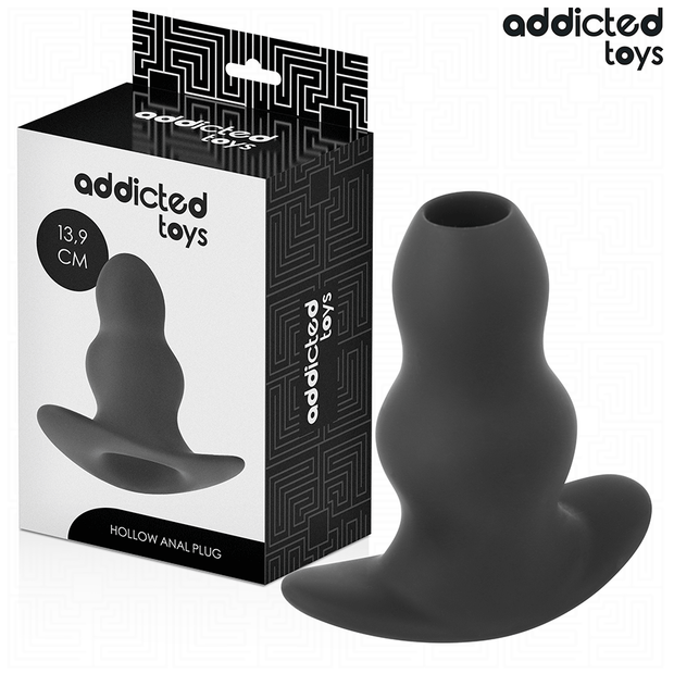 ADDICTED TOYS - KÖNSÖPPNINGSPLUGG I SILIKON, IHÅLIG, STORLEK XL 13,9 CM