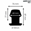 ADDICTED TOYS - EXTREME HOLLOW ANAL PLUG SILICONE SIZE M 8.7 CM