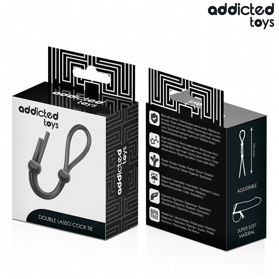 ADDICTED TOYS – Silikoninen penisrengas köysi, kaksilenkkinen