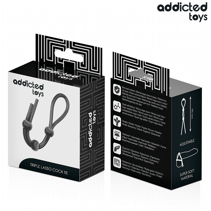 ADDICTED TOYS – Silikoninen penisrengas köysi, kolmilenkkinen