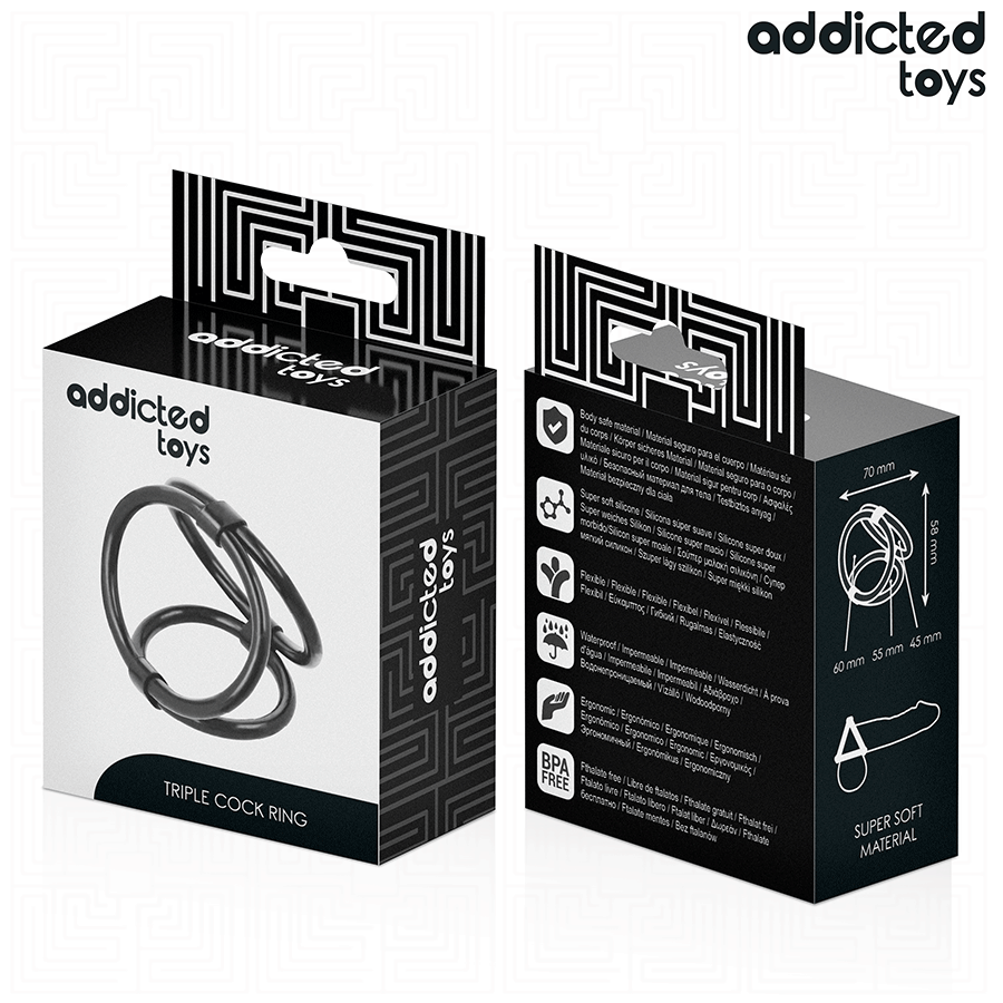 ADDICTED TOYS - Penisrengas kolmella renkaalla